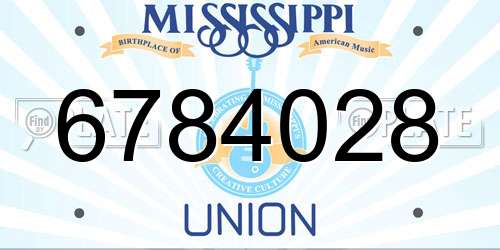 6784028 Mississippi License Plate