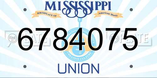 6784075 Mississippi License Plate
