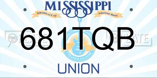 681TQB Mississippi License Plate