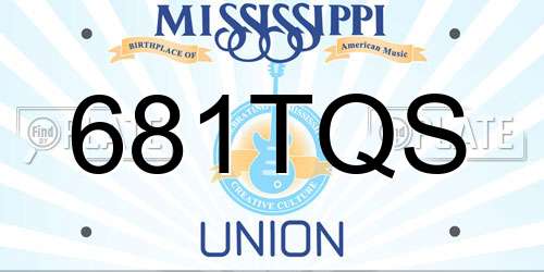 681TQS Mississippi License Plate