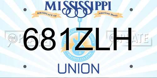 681ZLH Mississippi License Plate