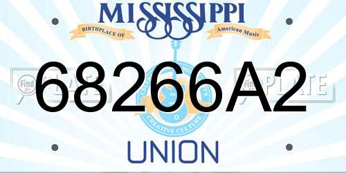 68266A2 Mississippi License Plate