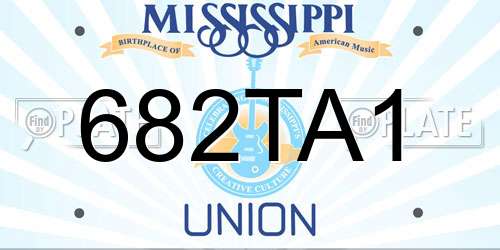 682TA1 Mississippi License Plate