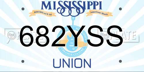 682YSS Mississippi License Plate