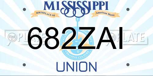 682ZAI Mississippi License Plate