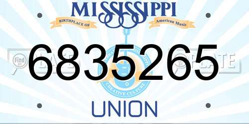 6835265 Mississippi License Plate