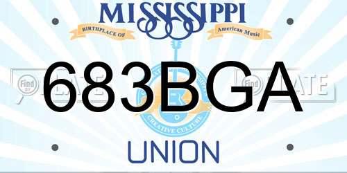 683BGA Mississippi License Plate