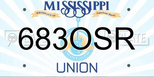 683OSR Mississippi License Plate