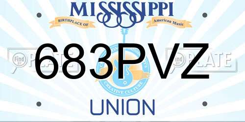 683PVZ Mississippi License Plate