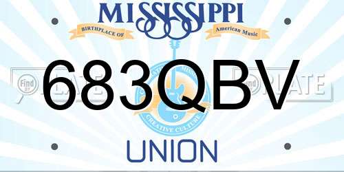 683QBV Mississippi License Plate
