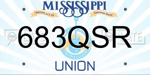 683QSR Mississippi License Plate