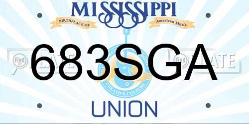 683SGA Mississippi License Plate