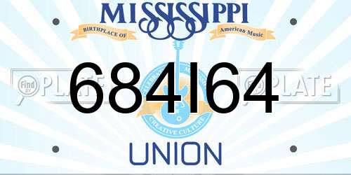684I64 Mississippi License Plate