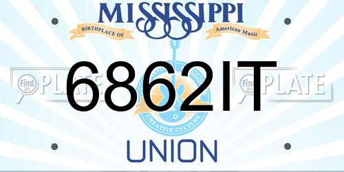 6862IT Mississippi License Plate
