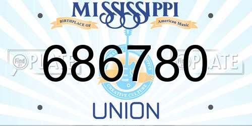 686780 Mississippi License Plate