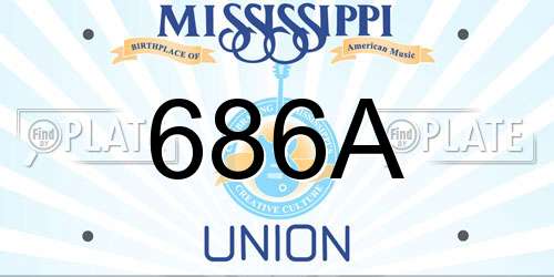 686A Mississippi License Plate