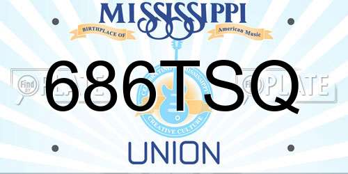 686TSQ Mississippi License Plate