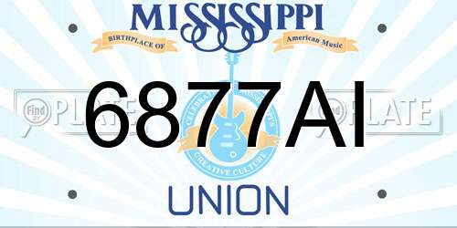 6877AI Mississippi License Plate