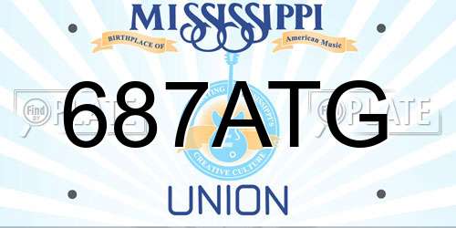 687ATG Mississippi License Plate