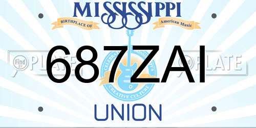 687ZAI Mississippi License Plate