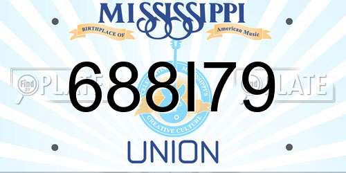 688I79 Mississippi License Plate