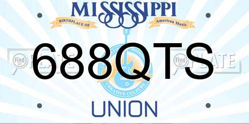 688QTS Mississippi License Plate
