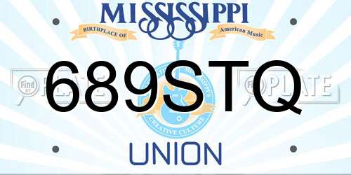 689STQ Mississippi License Plate