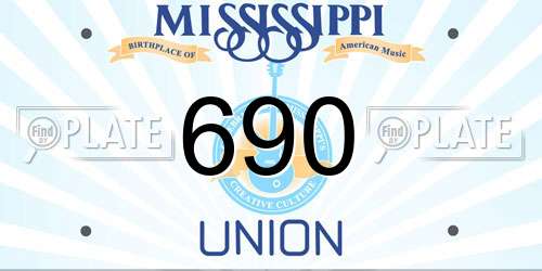690 Mississippi License Plate