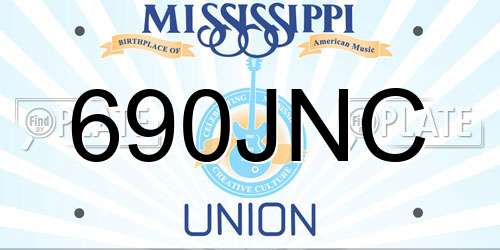 690JNC Mississippi License Plate