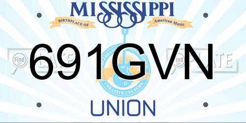 691GVN Mississippi License Plate