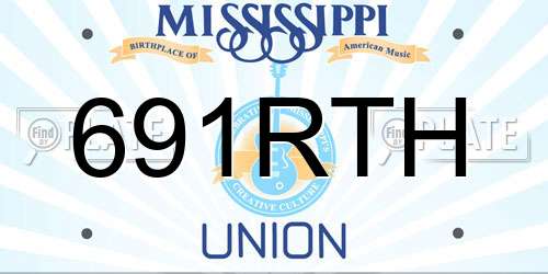 691RTH Mississippi License Plate