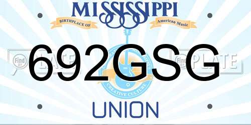 692GSG Mississippi License Plate