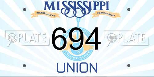 694 Mississippi License Plate
