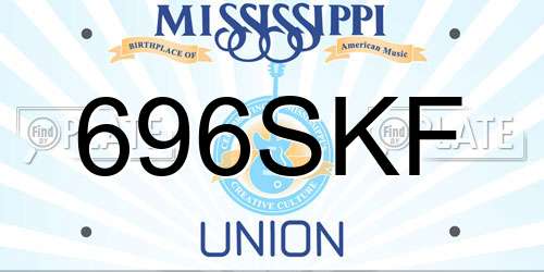 696SKF Mississippi License Plate
