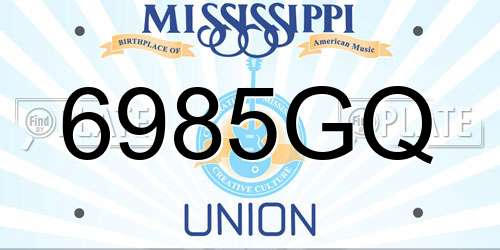 6985GQ Mississippi License Plate
