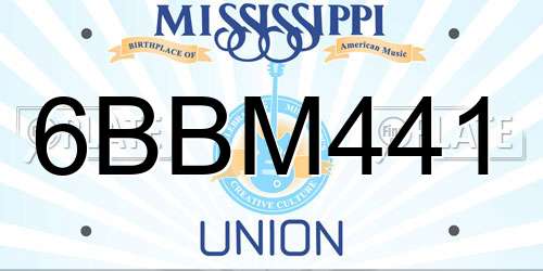 6BBM441 Mississippi License Plate