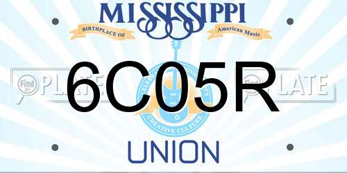 6C05R Mississippi License Plate