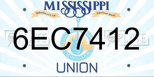 6EC7412 Mississippi License Plate