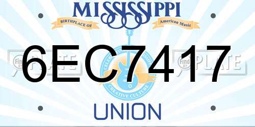 6EC7417 Mississippi License Plate