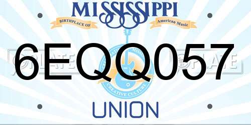 6EQQ057 Mississippi License Plate
