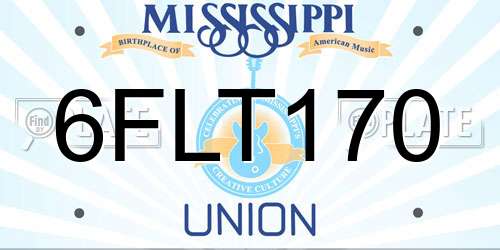 6FLT170 Mississippi License Plate