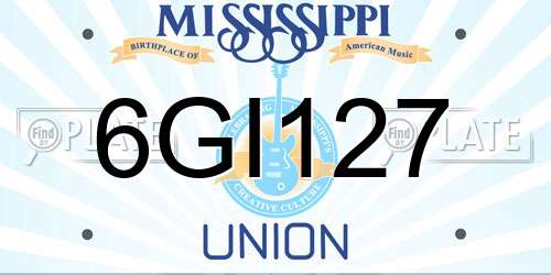 6GI127 Mississippi License Plate