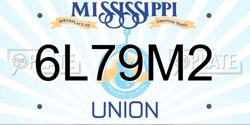 6L79M2 Mississippi License Plate