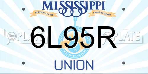 6L95R Mississippi License Plate
