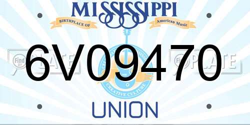 6V09470 Mississippi License Plate