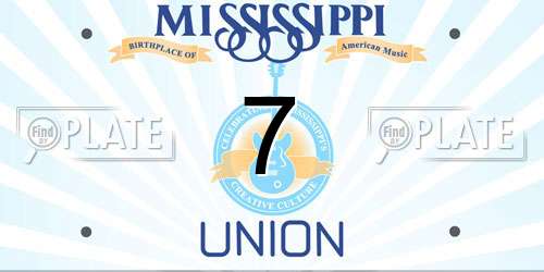 7 Mississippi License Plate