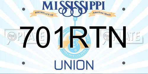 701RTN Mississippi License Plate
