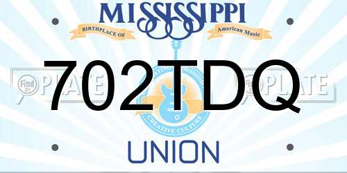 702TDQ Mississippi License Plate