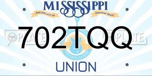 702TQQ Mississippi License Plate