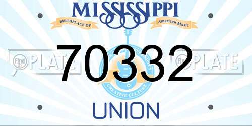 70332 Mississippi License Plate